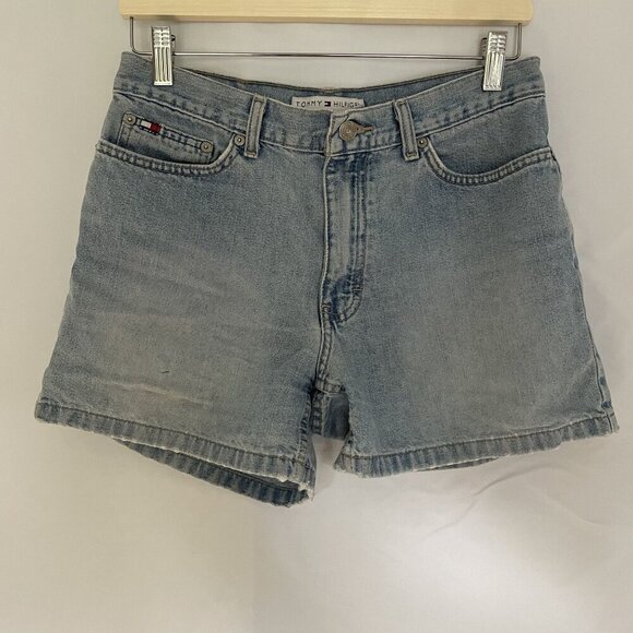 Tommy Hilfiger Denim High-Waisted Womens Jean Shorts Size 8 15.5 Inseam 4 - Picture 1 of 7
